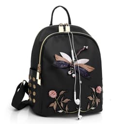 image-Chinese Style Embroidery Waterproof Large Capacity Ultra-light Japanese And Korean Leisure Travel Backpack