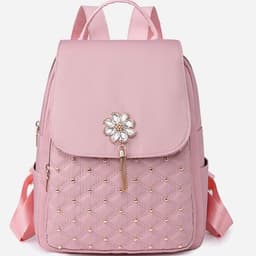 image-Korean Style Women's Nylon Backpack Fashion Embroidery Thread