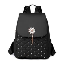 image-Korean Style Women's Nylon Backpack Fashion Embroidery Thread
