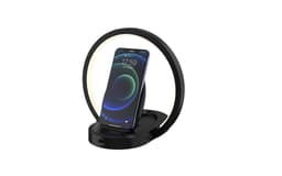 image-Night Lights Lamp Bluetooth Speaker Table Light With 10W Wireless Charger USB Port Phone Holder With Dynamic Color