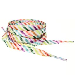 image-Rainbow Gradient Color Shoelace White Shoes Canvas Shoes