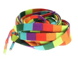 image-Rainbow Gradient Color Shoelace White Shoes Canvas Shoes