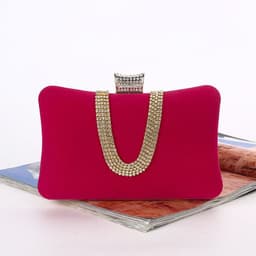image-Suede European And American Food Bag U-shaped Diamond