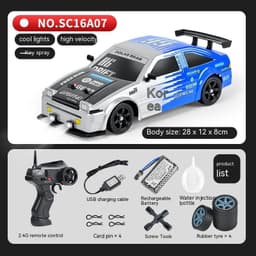 image-Remote Control Car Four-wheel Drive Drift Racing Car With Light Spray Boy Toy Remote Control Toy Car