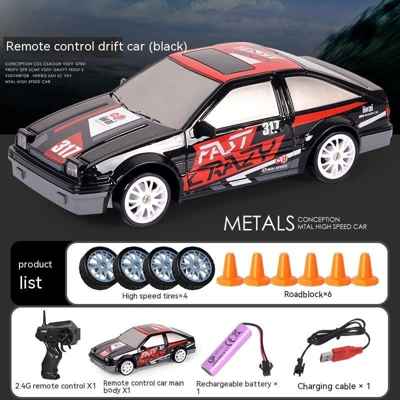 image-Remote Control Car Four-wheel Drive Drift Racing Car With Light Spray Boy Toy Remote Control Toy Car