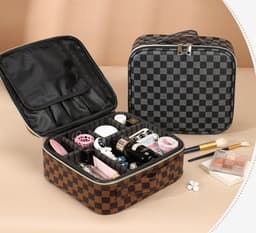 image-New Cosmetic Case Portable Travel Cosmetics Storage Box Manicure Box Cosmetic Case Large Capacity Beauty Toolbox