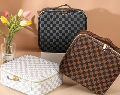 image-New Cosmetic Case Portable Travel Cosmetics Storage Box Manicure Box Cosmetic Case Large Capacity Beauty Toolbox
