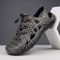 image-Fashion Lace-up Beach Hole Shoes Male