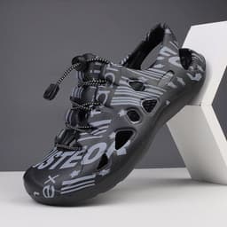 image-Fashion Lace-up Beach Hole Shoes Male