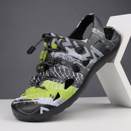 image-Fashion Lace-up Beach Hole Shoes Male
