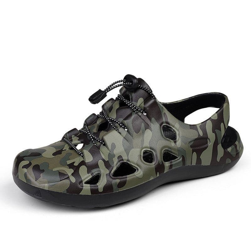 image-Fashion Lace-up Beach Hole Shoes Male