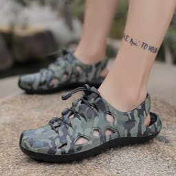 image-Fashion Lace-up Beach Hole Shoes Male