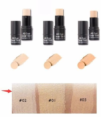 image-Three-Color Moisturizing Stick Cover Pimples Freckles Dark Circles Face Concealer