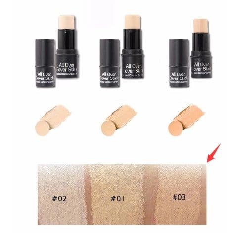image-Three-Color Moisturizing Stick Cover Pimples Freckles Dark Circles Face Concealer