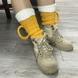 image-3D Beer Steins Color Matching Warm Feet Bandana Mid-calf
