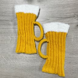 image-3D Beer Steins Color Matching Warm Feet Bandana Mid-calf