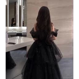 image-Black Evening Dress Light Luxury Minority French Style Pettiskirt