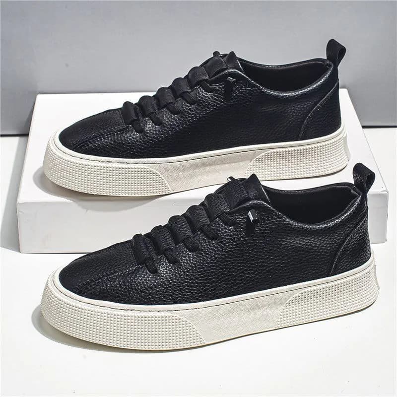 image-Sports Casual Platform Lace-up Leather Shoes