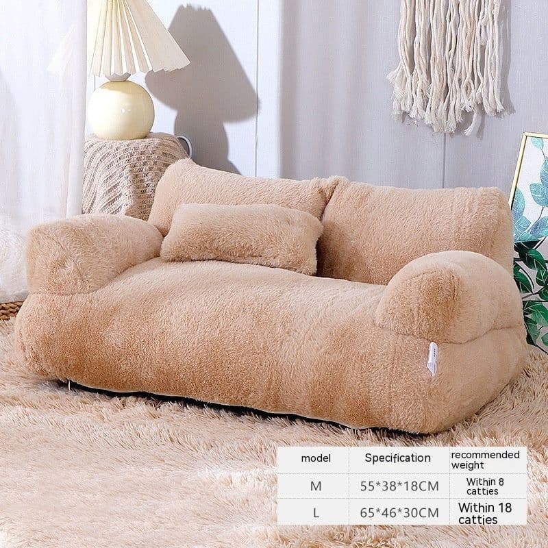 image-Luxury Cat Bed Sofa Winter Warm Cat Nest Pet Bed For Small Medium Dogs Cats Comfortable Plush Puppy Bed Pet Supplies
