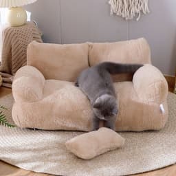 image-Luxury Cat Bed Sofa Winter Warm Cat Nest Pet Bed For Small Medium Dogs Cats Comfortable Plush Puppy Bed Pet Supplies