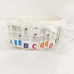 image-Piano Note Bar Keyboard Stickers 88 Key Staff White Card