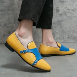 image-Pedal Loafer Leather Shoes Size Men's Business Casual