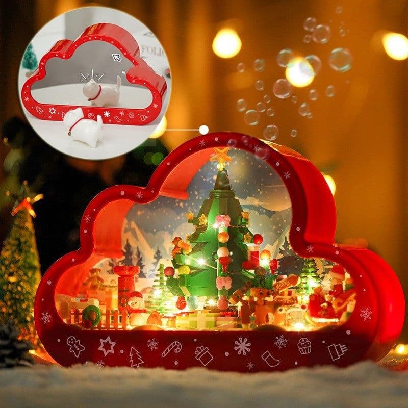 image-Christma New Style Assembled Building Block Toys Cloud Night Lamp Decorative Mirrors Frame LED Table Lights Creative Desk Bedroom Handmade Birthday Gifts