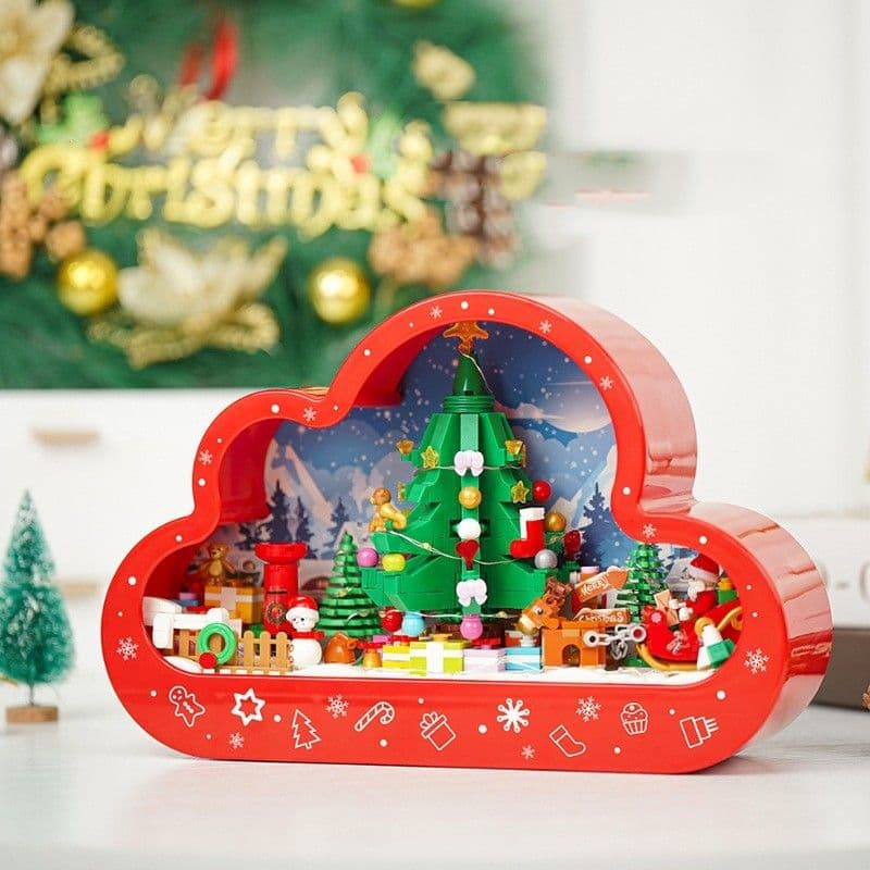 image-Christma New Style Assembled Building Block Toys Cloud Night Lamp Decorative Mirrors Frame LED Table Lights Creative Desk Bedroom Handmade Birthday Gifts