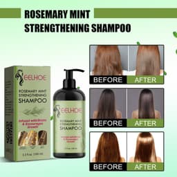 image-Rosemary Mint Shampoo Moisturizing Supple Hair Repair Dry Frizz Refreshing Shampoo Hair Care