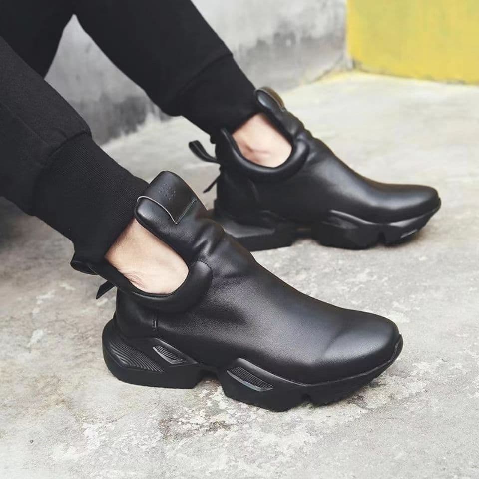image-Winter Slip-on Trendy Men's Practical All-match Casual Cowhide Platform Shoes