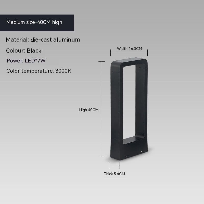 image-Outdoor Die-cast Aluminum Lawn Lamp Park Scenic Spot Lighting Modern Minimalist Courtyard Square