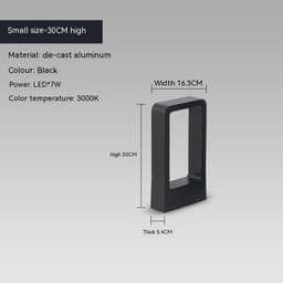 image-Outdoor Die-cast Aluminum Lawn Lamp Park Scenic Spot Lighting Modern Minimalist Courtyard Square