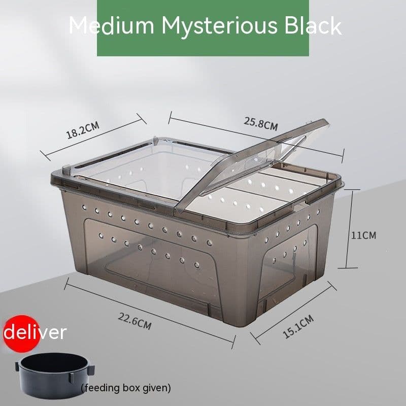 image-Silkworm Feeding Pet Box Turtle Jar