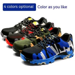 image-Flyknit Safety Anti-smash And Anti-puncture Wear-resistant Lightweight Non-slip Work Shoes