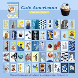 image-Stickers American Retro Journal Decoration Material Stickers Cartoon Mini Sticker Book