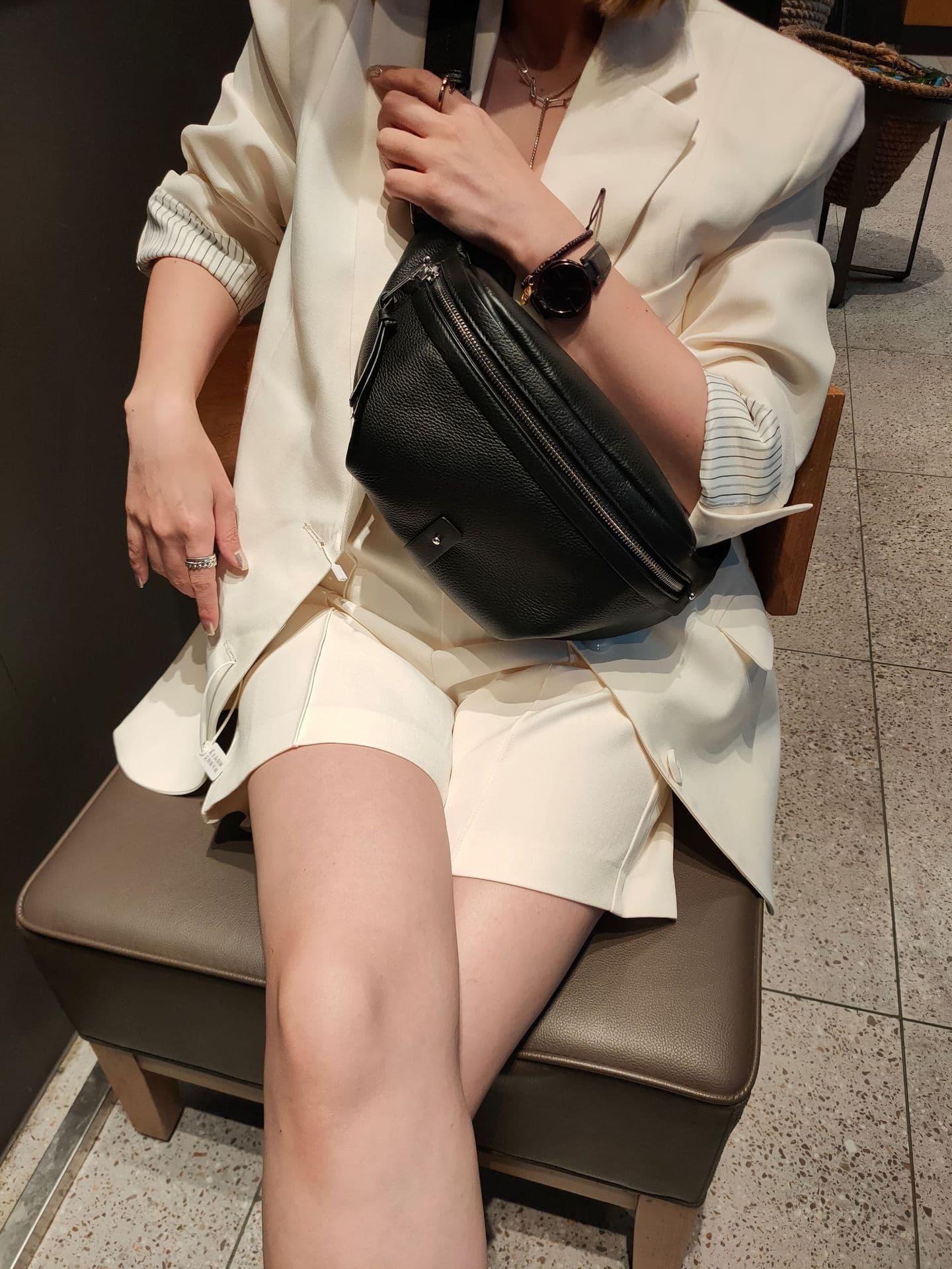 image-Genuine Leather Women's Waist Bag Simple Classy And All-matching Soft