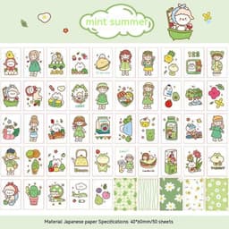 image-Stickers Hand Account Painting Heart Stickers Notebook Special Screen Protector Japanese Paper Cartoon Characters