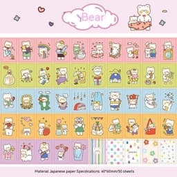 image-Stickers Hand Account Painting Heart Stickers Notebook Special Screen Protector Japanese Paper Cartoon Characters