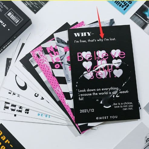 image-Postcard Creative Simple Gift Message Blessing Card 2 Models