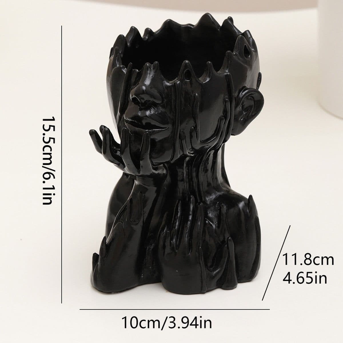 image-Resin New Goddess Head Flower Pot Home Garden Decoration Melting Woman Medusa Face Flower Pot Garden Decoration Ornaments