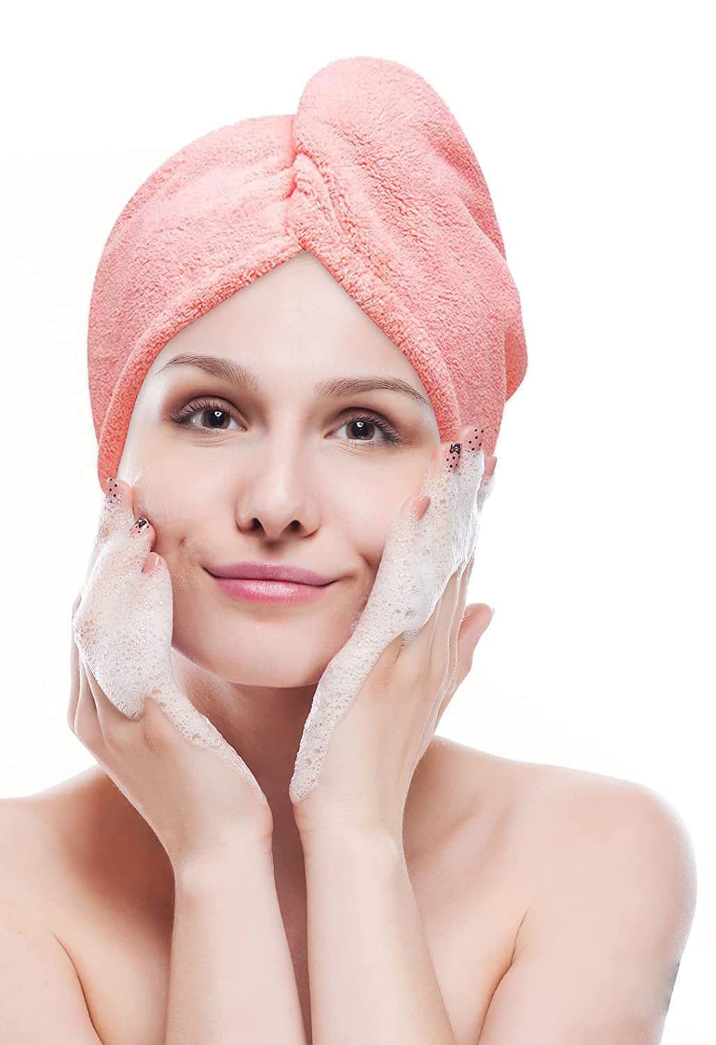 image-Fashion Hair Drying Towel Shower Cap