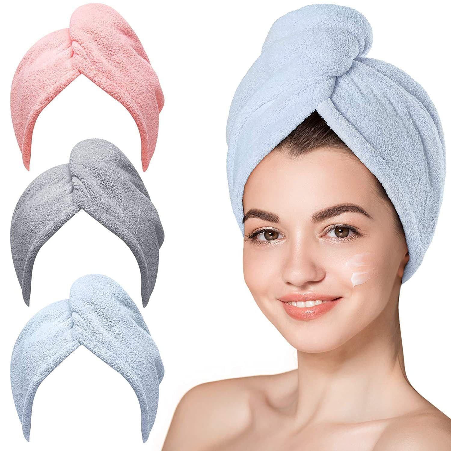image-Fashion Hair Drying Towel Shower Cap