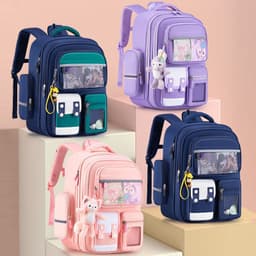 image-Children's Burden Reduction Large-capacity Backpack Multifunctional Spine Protection