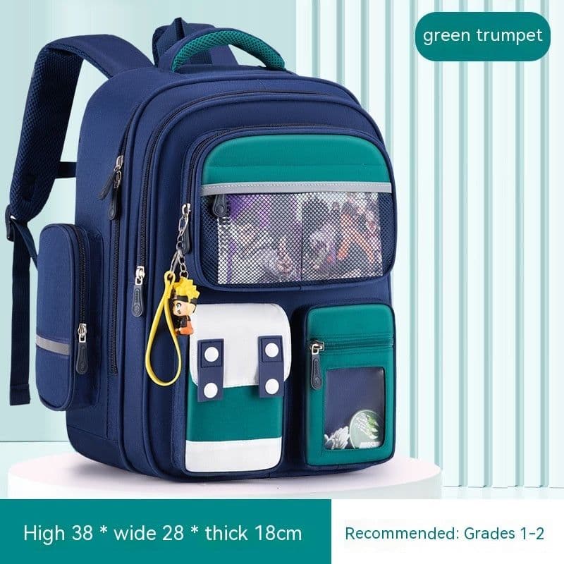 image-Children's Burden Reduction Large-capacity Backpack Multifunctional Spine Protection