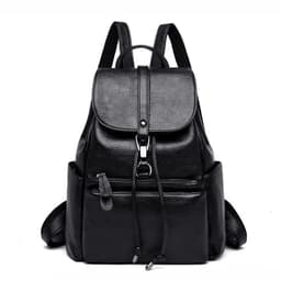 image-Women's Fashion Cattlehide Leather Soft Leather Casual All-matching Genuine Leather Backpack