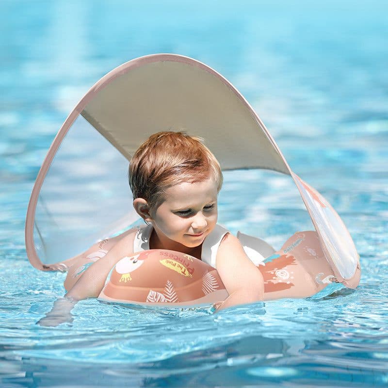 image-Baby Sun Protection Sunshade Swan Swimming Ring