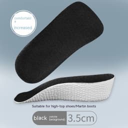 image-Invisible Height Increasing Comfortable Thickened Half Insole Heightening Insole