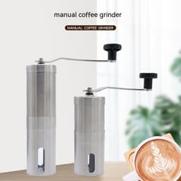 image-Coffee Machine Hand-cranked Household Coffee Bean Grinder Stainless Steel Small Manual Pulverizer