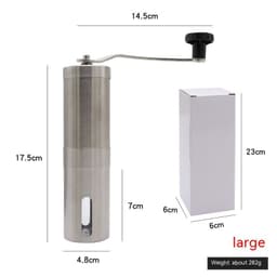 image-Coffee Machine Hand-cranked Household Coffee Bean Grinder Stainless Steel Small Manual Pulverizer