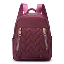 image-Fashion Women's Backpack Simple Rhombus Trendy Solid Color